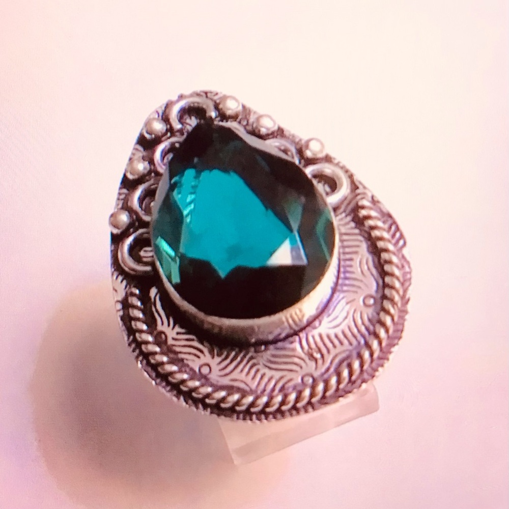 Aqua Apatite 925 Sterling Silver Ring